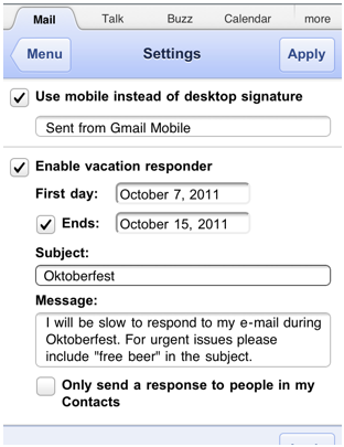 Multiple Sign-in and preferences for Gmail Mobile